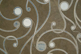 Natural Stone Floor in Art Nouveau Pattern